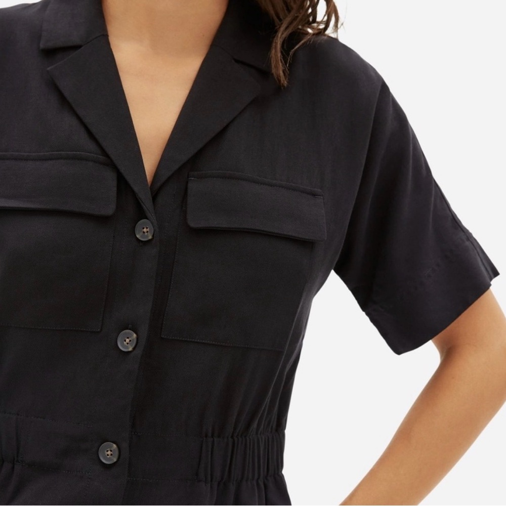 Everlane The Utility Drape Jumpsuit Sz 6 Black - Picture 3 of 5